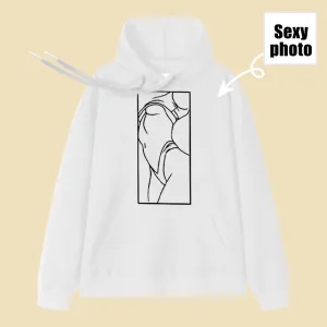 Add Your Spicy Photo Frames Line Drawing Hoodie