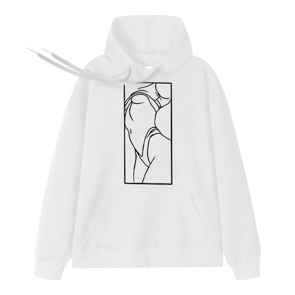 Add Your Spicy Photo Frames Line Drawing Hoodie