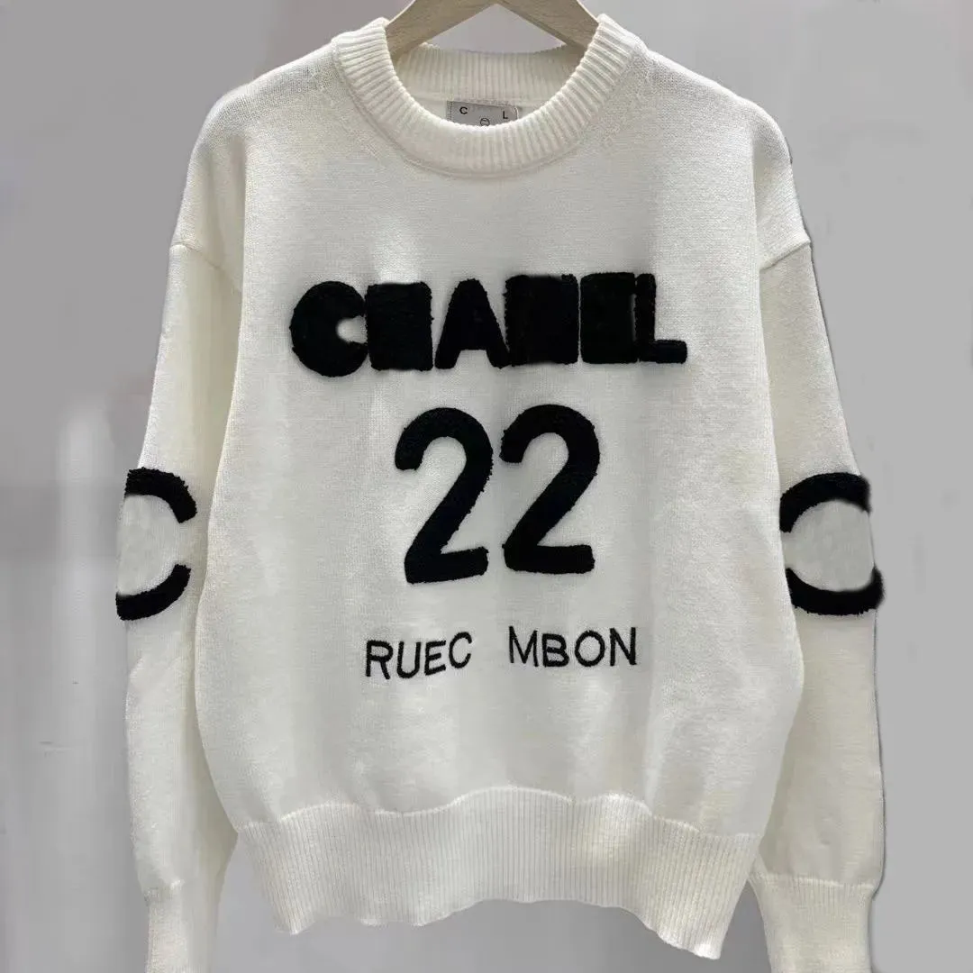 Advanced version Women's Sweaters France trendy Clothing C letter Graphic 31 Embroidery Fashion Round neck Coach channel hoodie Luxury brands Sweater tops tees