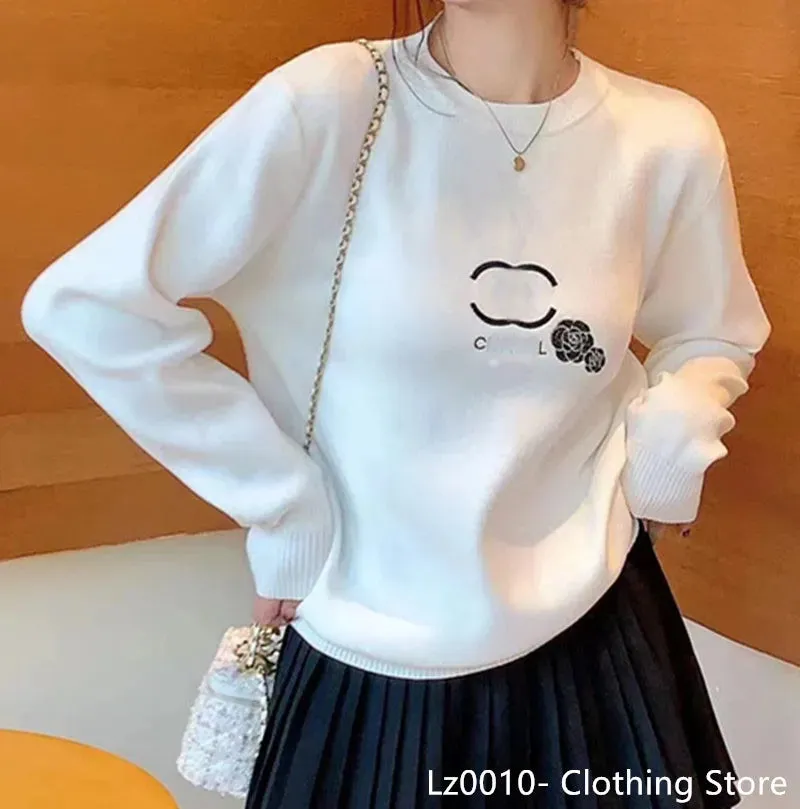 Advanced version Women's Sweaters France trendy Clothing C letter Graphic 31 Embroidery Fashion Round neck Coach channel hoodie Luxury brands Sweater tops tees