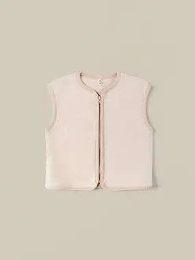 Almond Fleece Vest