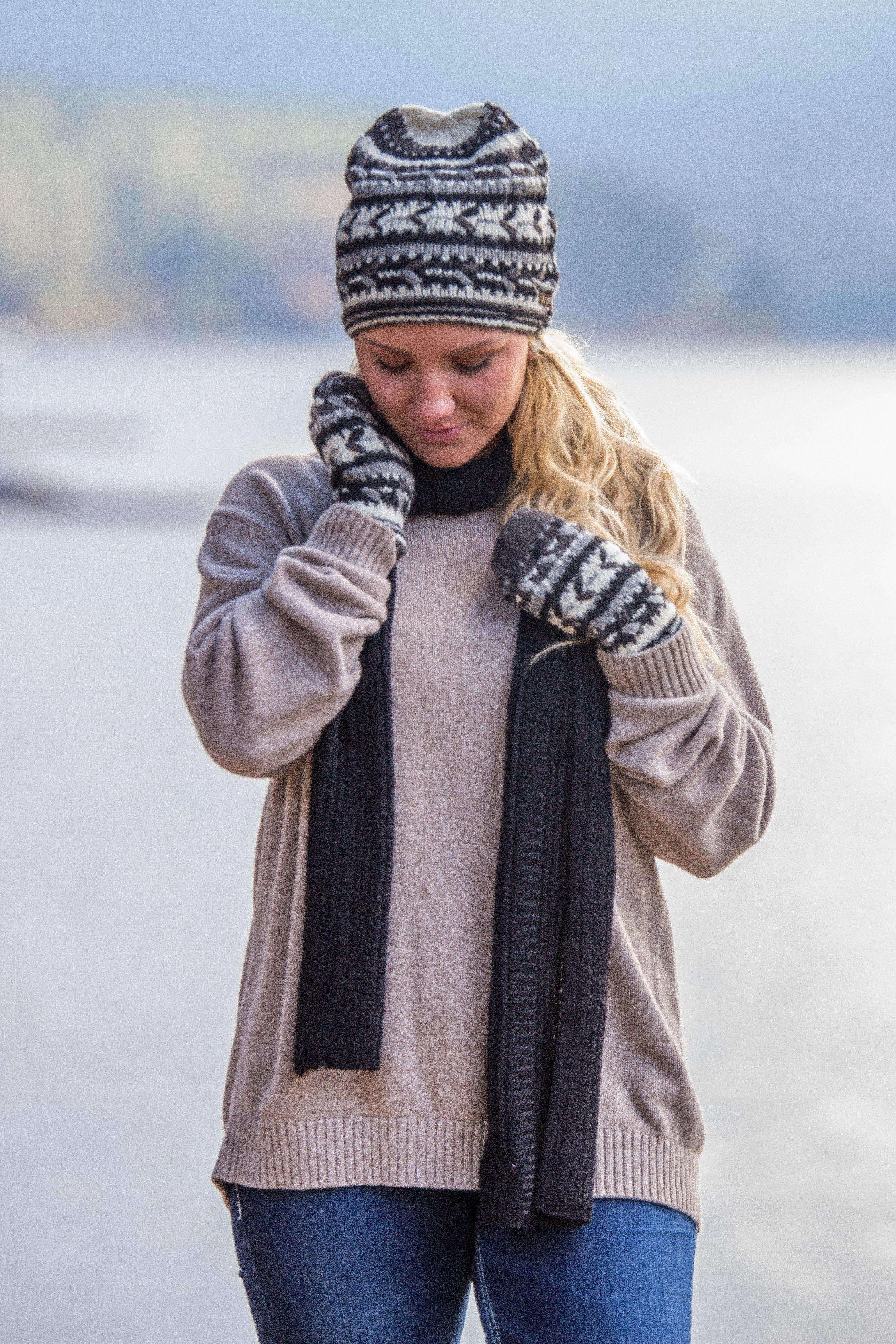 Alpaca Hat with Fleece Lining