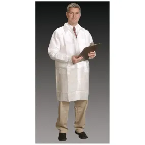 Alpha Protech Critical Cover Alphaguard Lab Coats Lab Coat, 3X-Large, White, Tapered Collar, Knit Cuff, 30/Cs