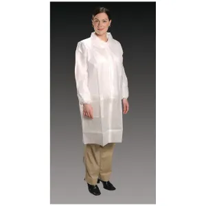 Alpha Protech Critical Cover Alphaguard Lab Coats Lab Coat, 4X-Large, White, Tapered Collar, Elastic Wrist, 30/Cs