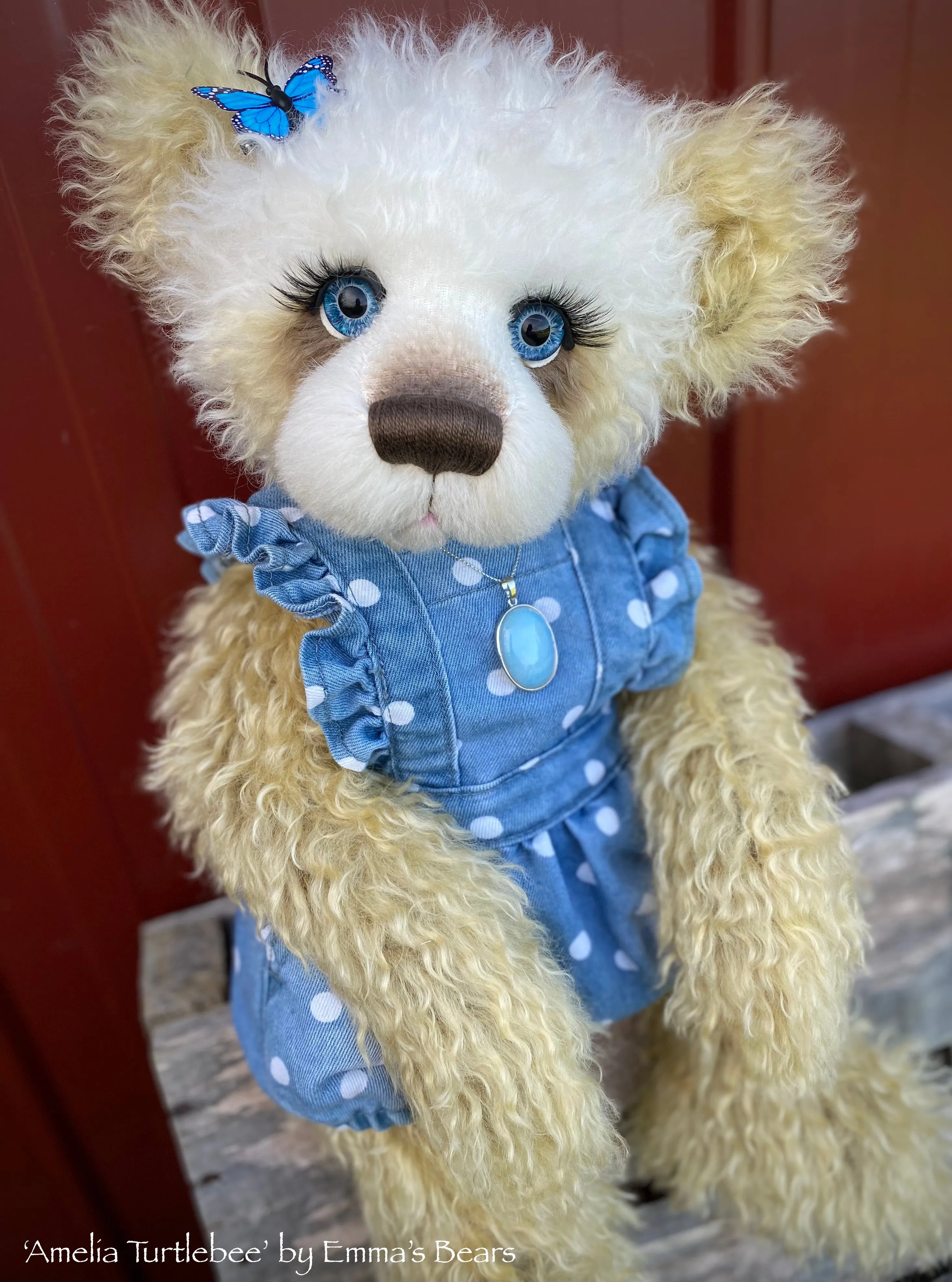 Amelia Turtlebee - 21" Curlylocks Mohair Artist Bear by Emma's Bears - OOAK