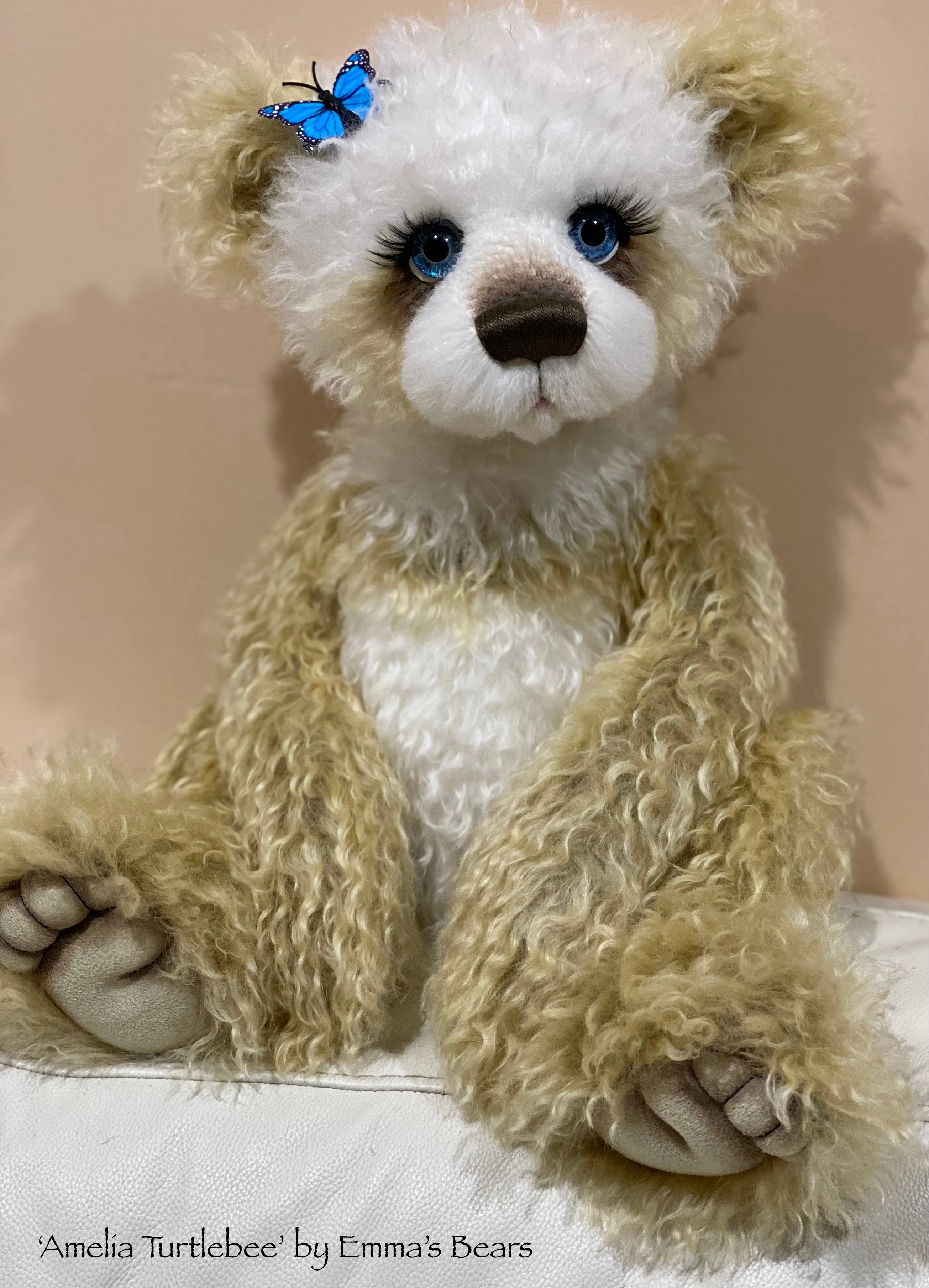 Amelia Turtlebee - 21" Curlylocks Mohair Artist Bear by Emma's Bears - OOAK