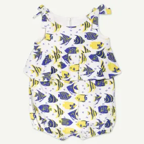 Angel Fish Print Tank Style Romper