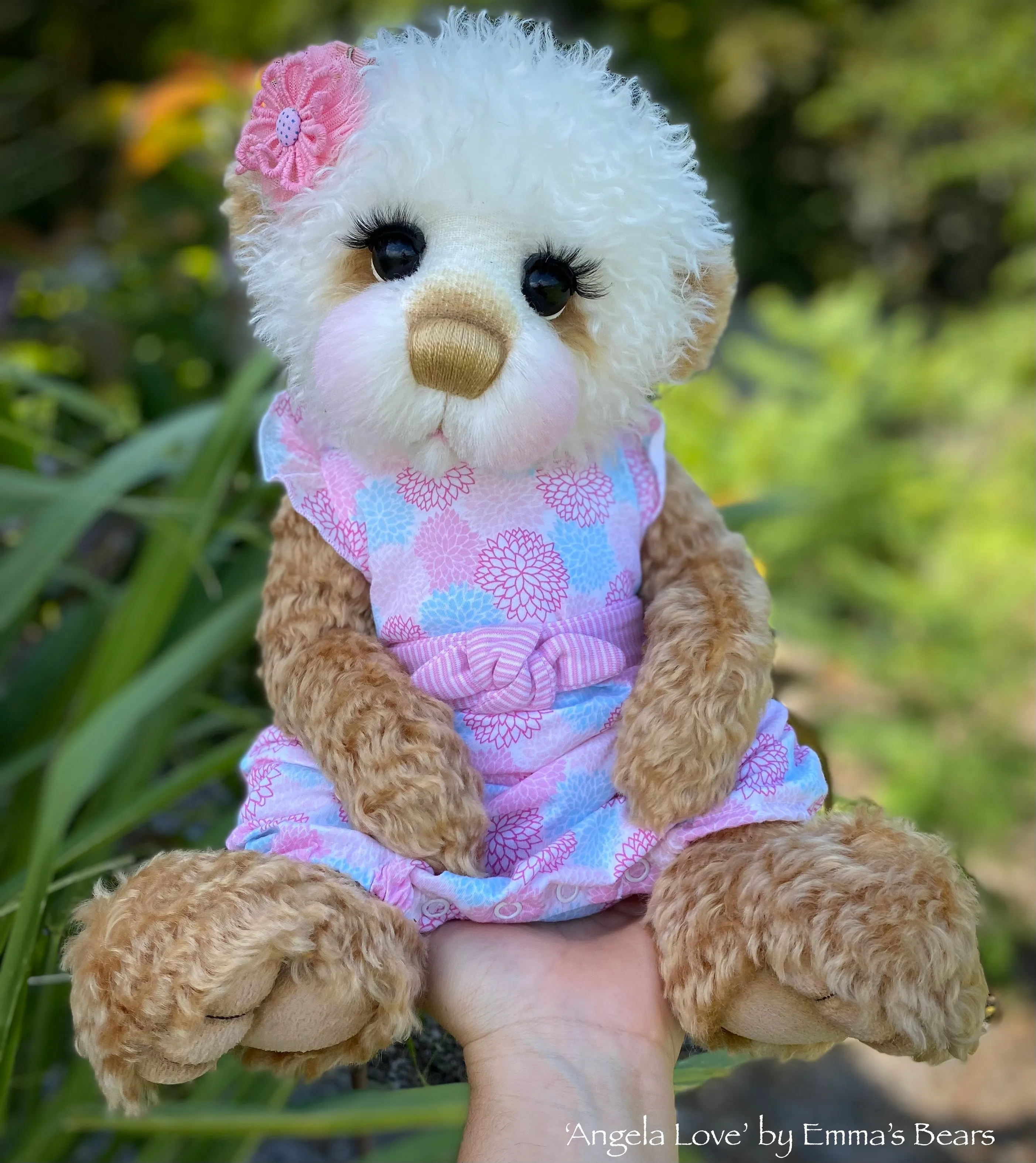 Angela Love - 18" Kid Mohair Artist Baby Bear by Emmas Bears - OOAK