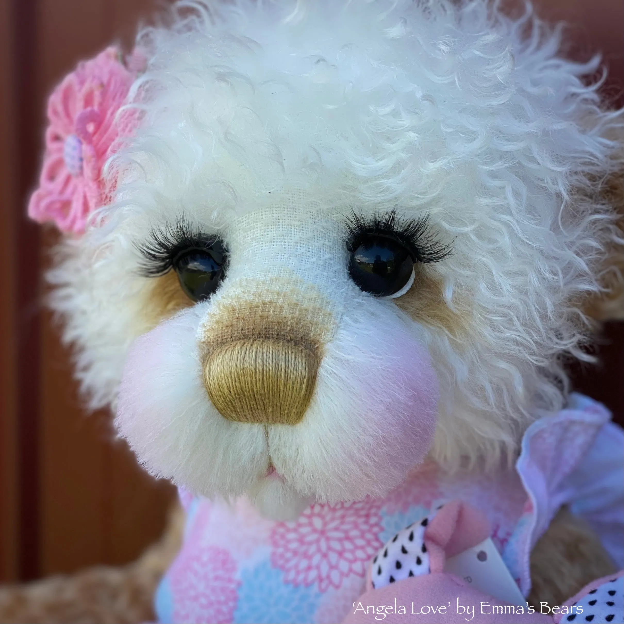 Angela Love - 18" Kid Mohair Artist Baby Bear by Emmas Bears - OOAK