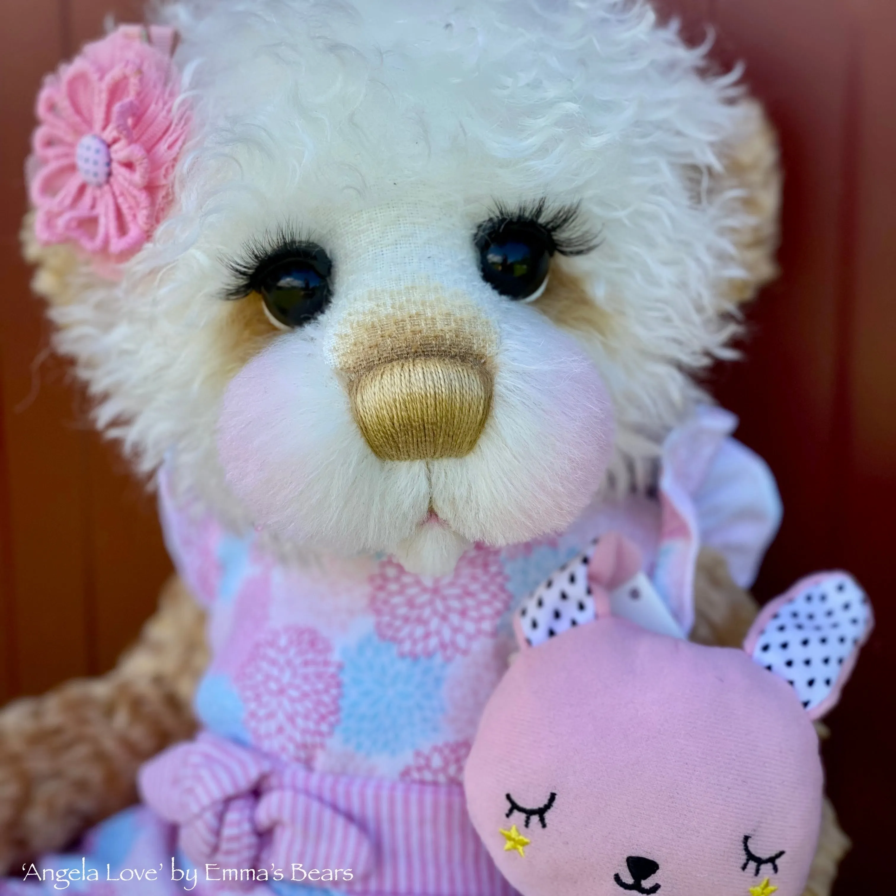 Angela Love - 18" Kid Mohair Artist Baby Bear by Emmas Bears - OOAK