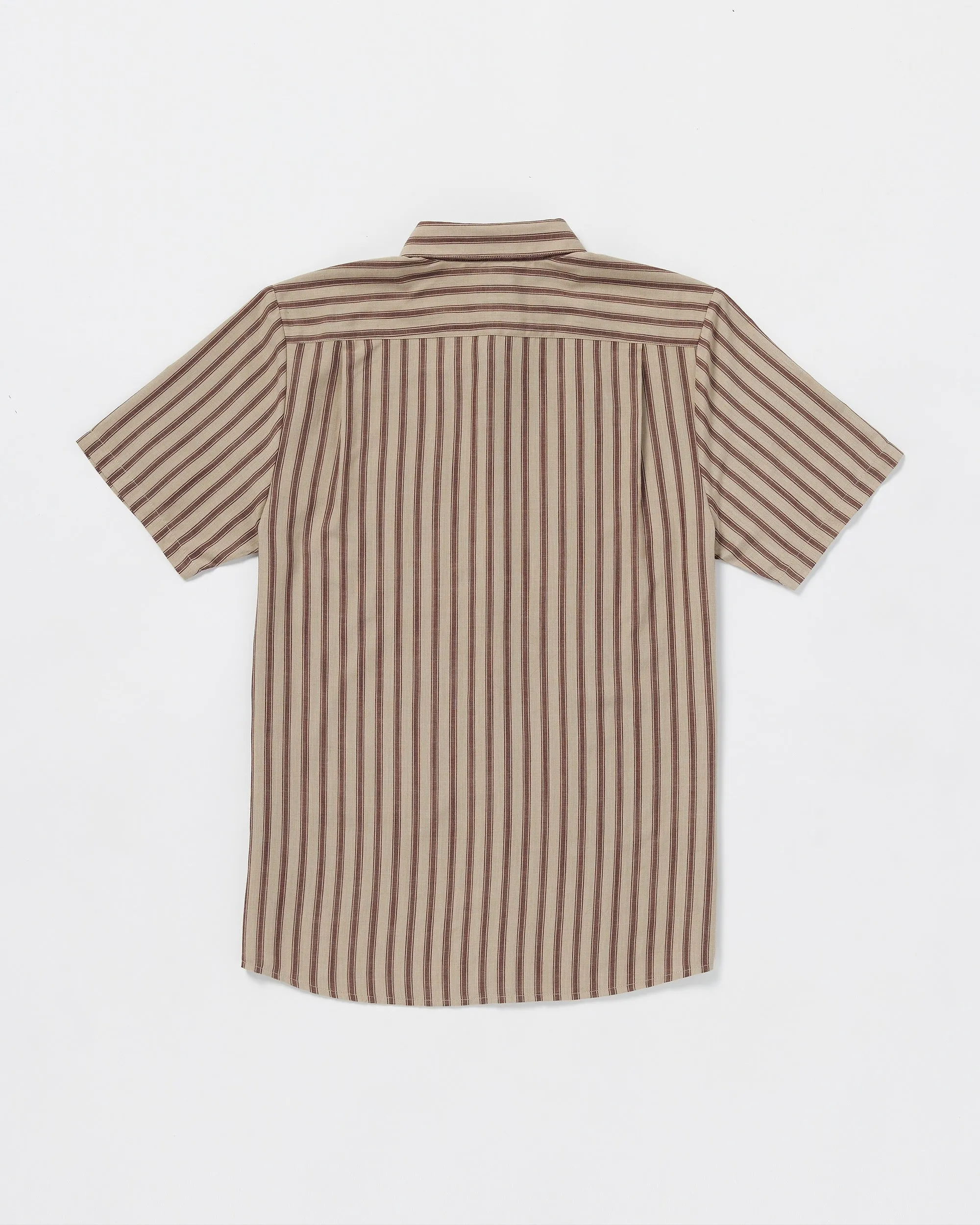 Arvostripe Woven Short Sleeve Shirt - Light Khaki