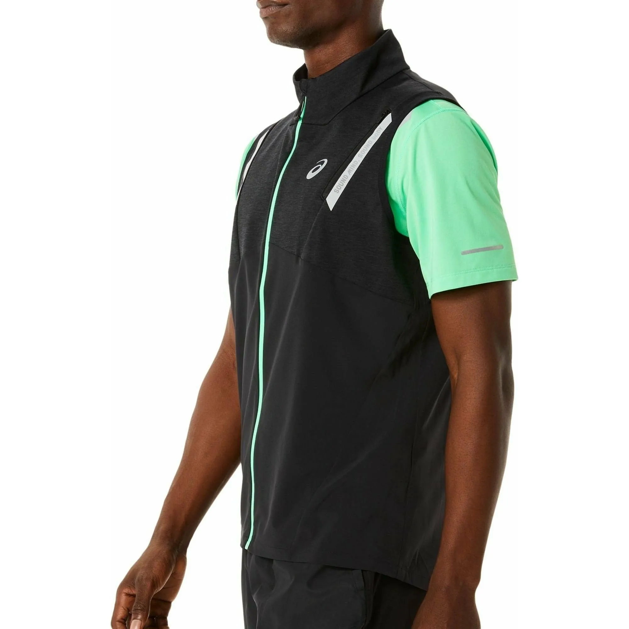 Asics Lite-Show Mens Running Gilet - Black