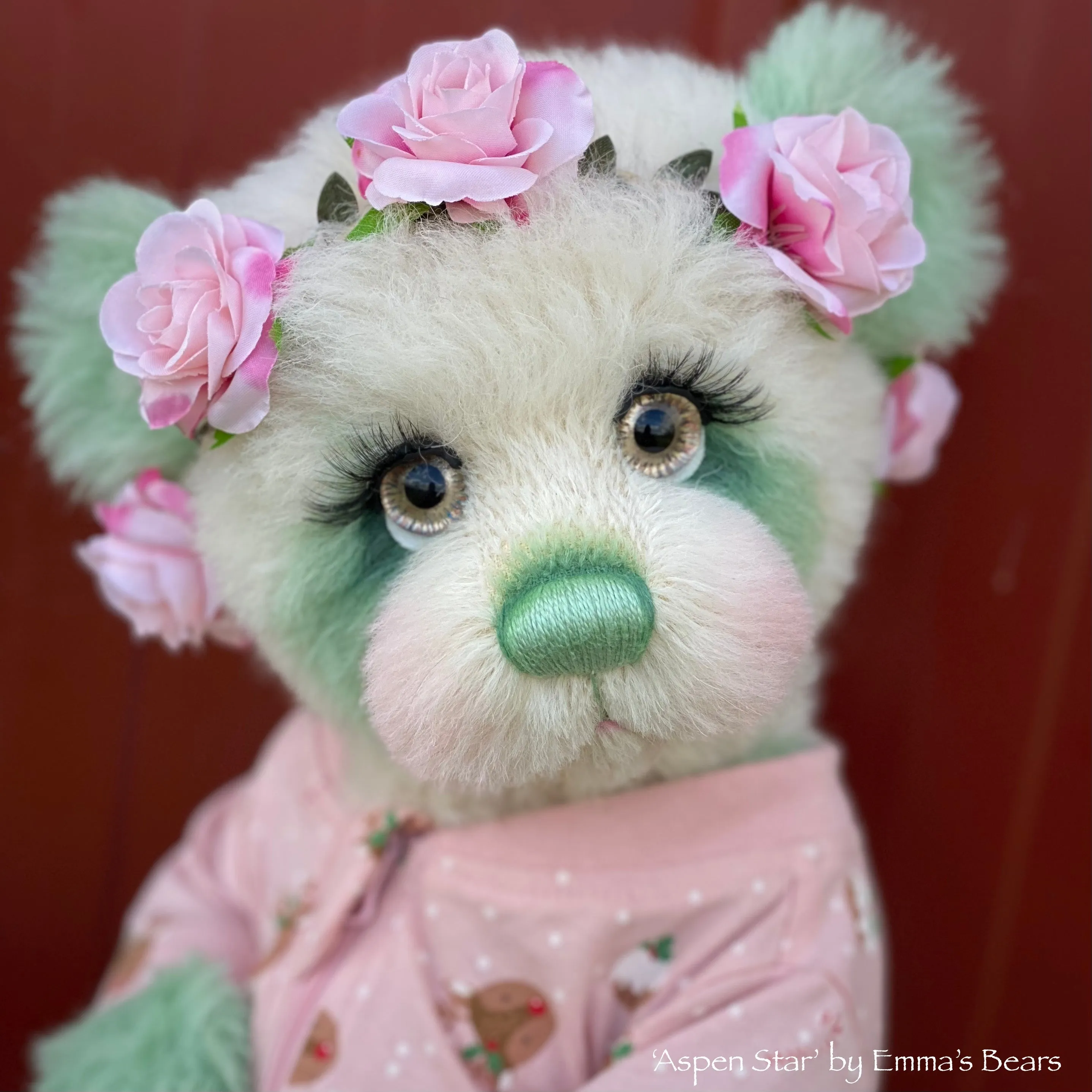 Aspen Star - 16" Christmas 2022 Mohair Artist Bear by Emmas Bears - OOAK