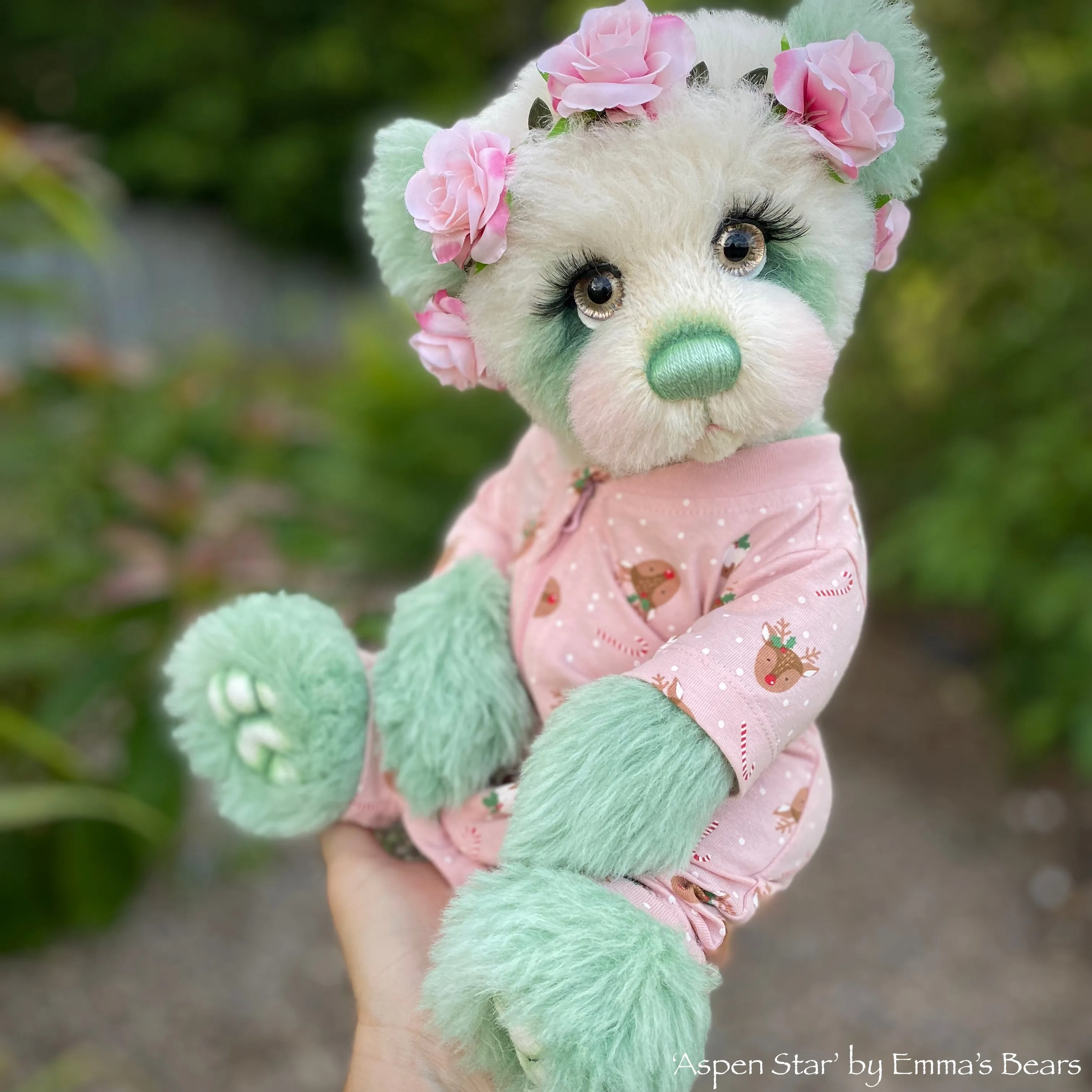 Aspen Star - 16" Christmas 2022 Mohair Artist Bear by Emmas Bears - OOAK