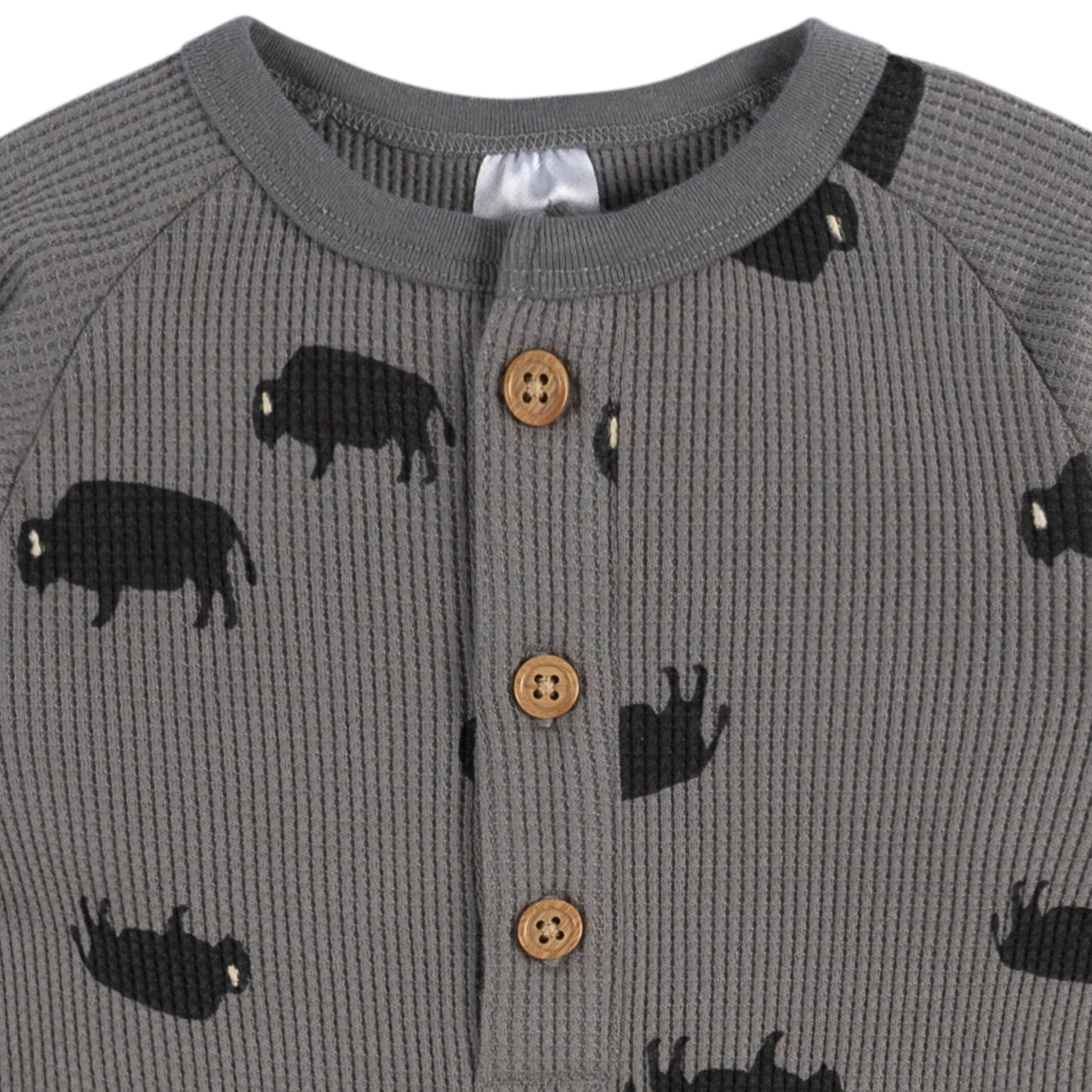 Baby Boys Buffalo Waffle Romper