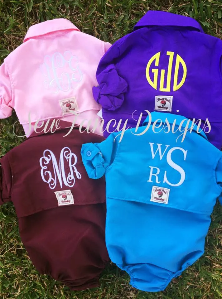 Baby Fishing Onesie/Shirt Monogrammed