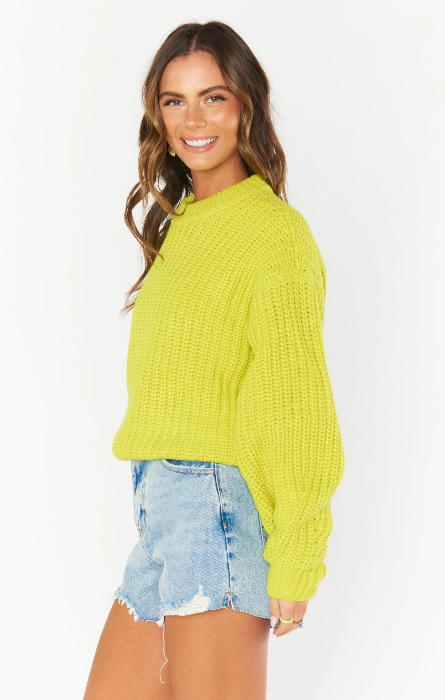 Bailey Sweater ~ Lime Knit