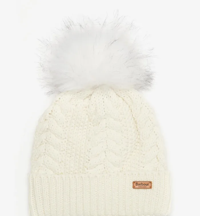 Barbour Hartley Hat & Scarf White Cloud LGS0053