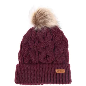 BARBOUR PENSHAW CABLE-KNIT BEANIE LHA0386 - Bordeaux