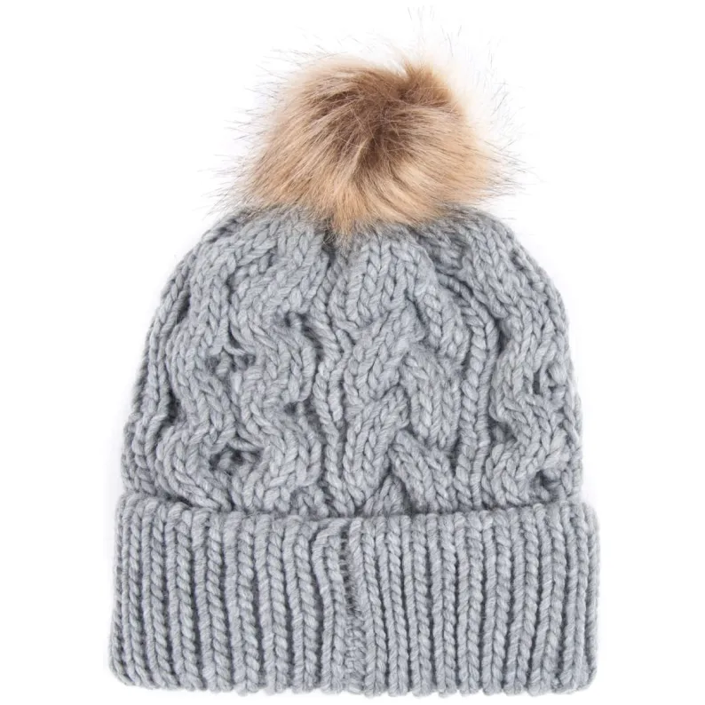 BARBOUR PENSHAW CABLE-KNIT BEANIE LHA0386 - Grey