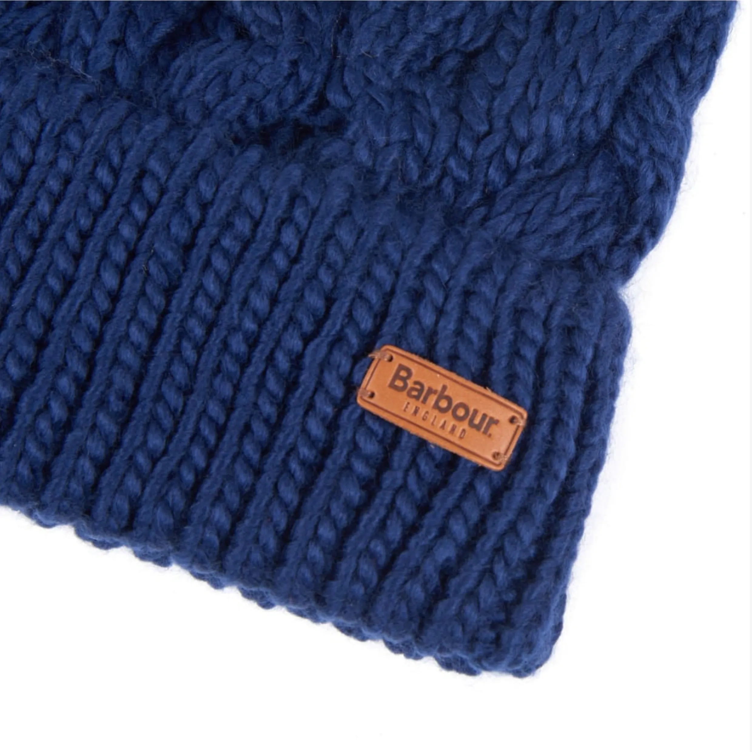 BARBOUR PENSHAW CABLE-KNIT BEANIE LHA0386 - Navy