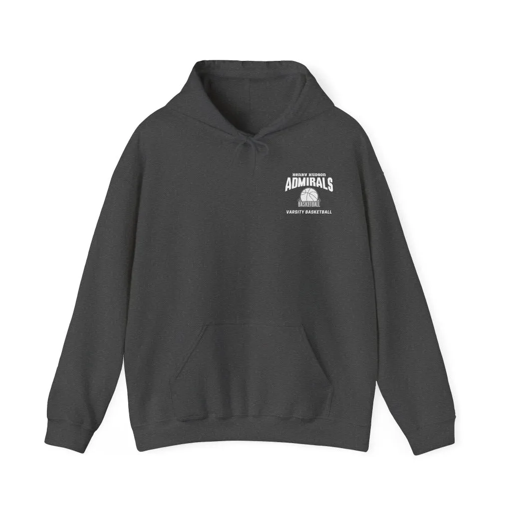 Basketball (Varsity) Hoodie Sweatshirt, Front and Back