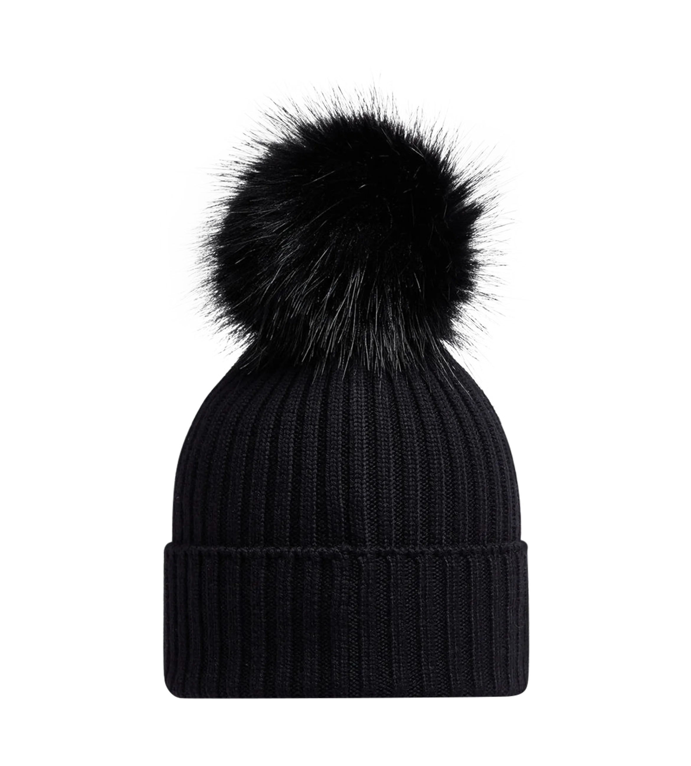 Beanie With Pom Pom Black