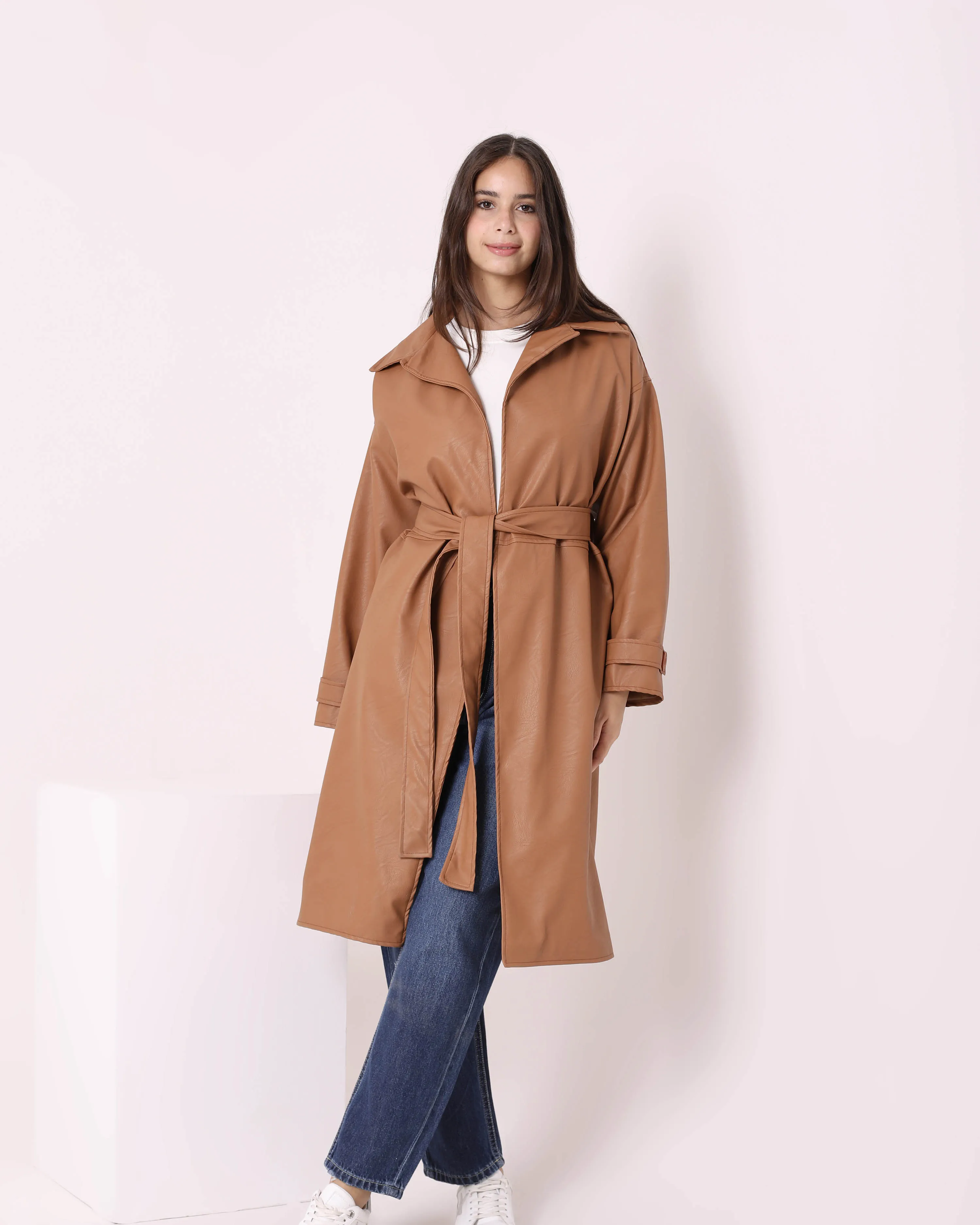 Belted Trench Coat (W712) - Just4Women