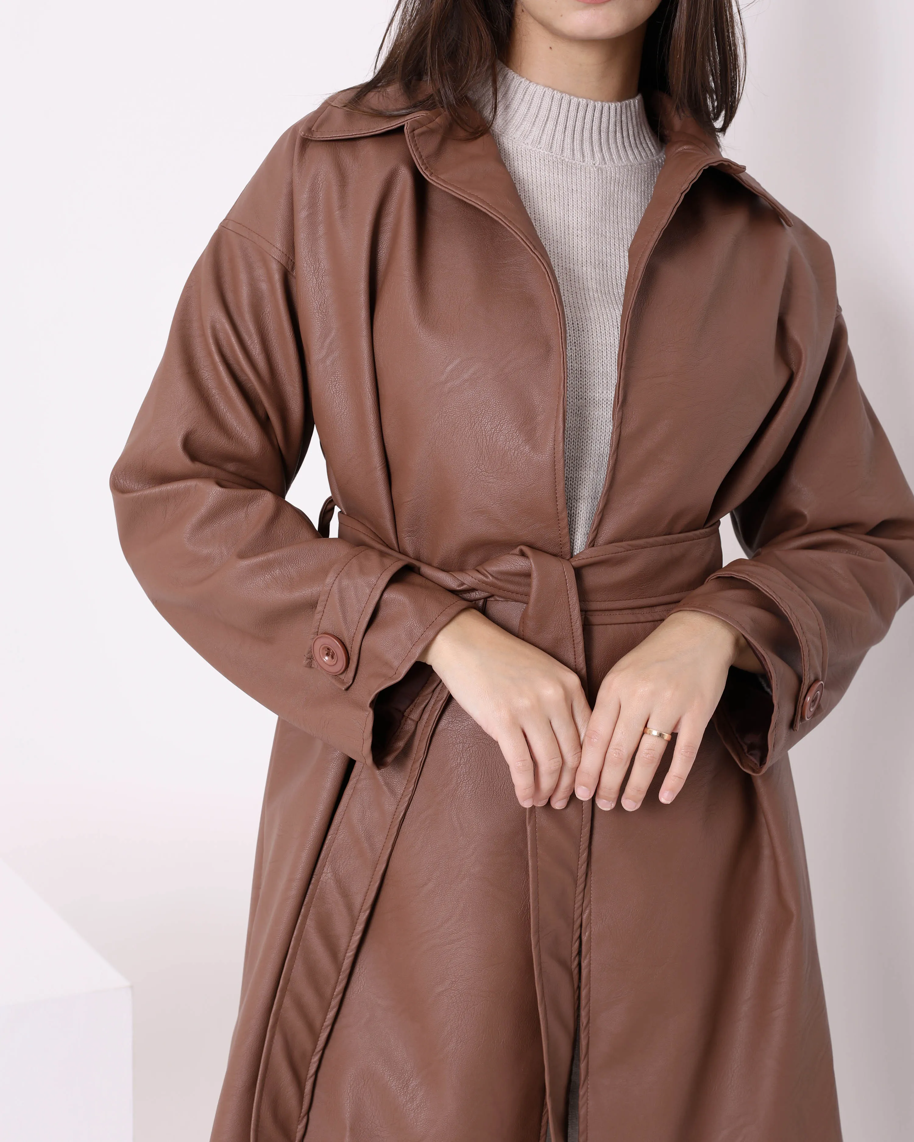 Belted Trench Coat (W712) - Just4Women