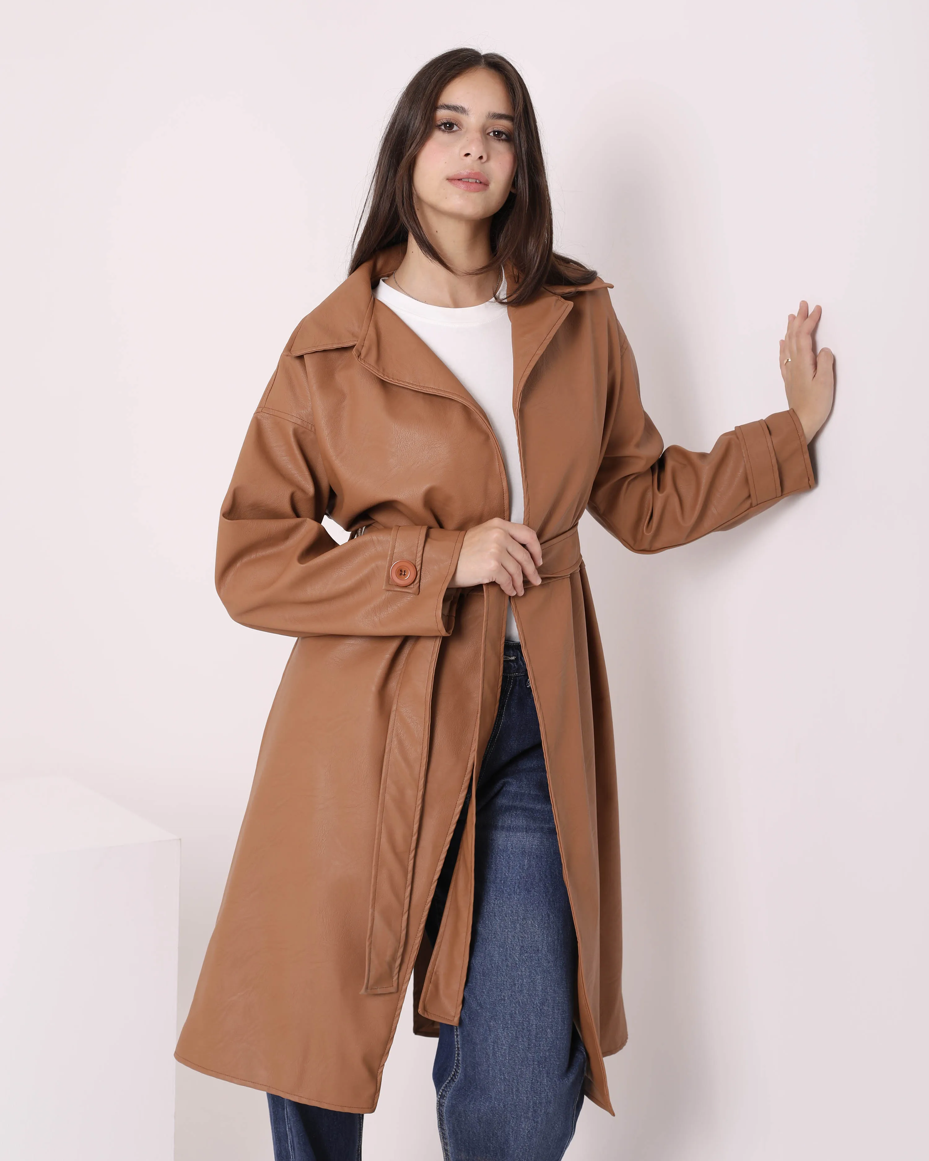 Belted Trench Coat (W712) - Just4Women