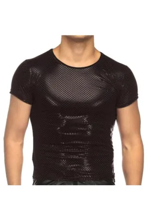 Black Pleather Men's T-Shirt