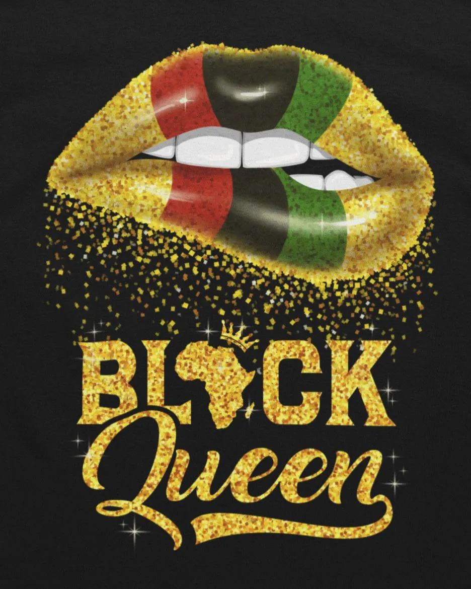 Black Queen Sexy Lips T-shirt