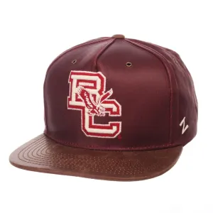 Boston College Eagles Zephyr Maroon Brown "Tribute" Strapback Flat Bill Hat Cap