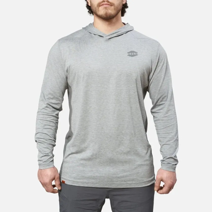 'Brunt' Men's The McKenna Sun Hoodie - Grey Heather