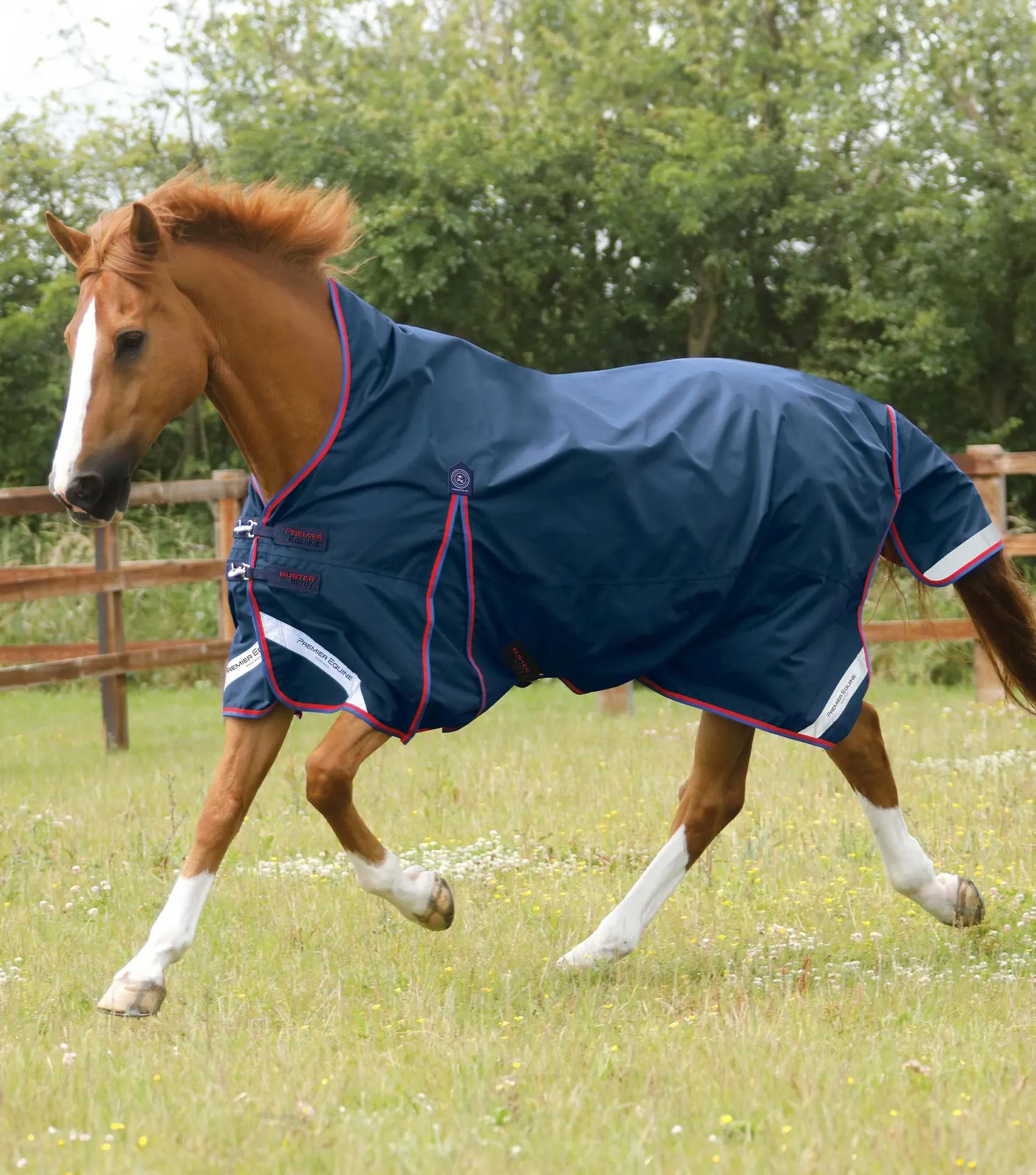 Buster Hardy 0g Half Neck Turnout Rug Navy