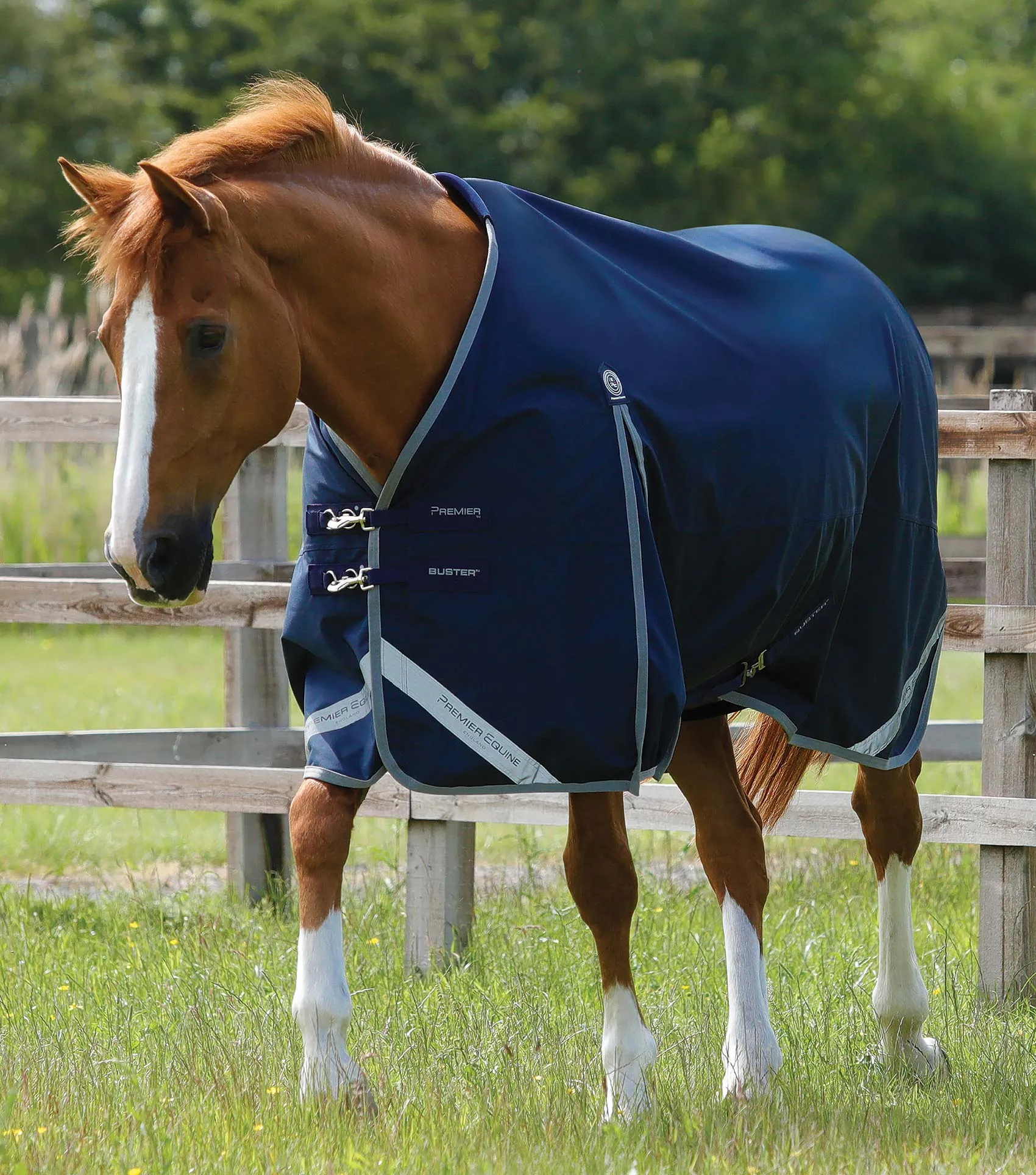 Buster Zero Original Turnout Rug Navy