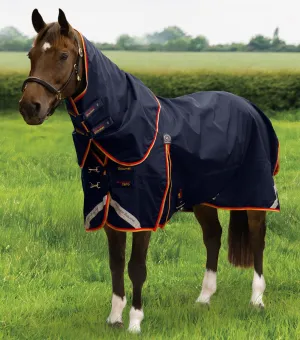 Buster Zero Turnout Rug with Classic Neck Cover Navy