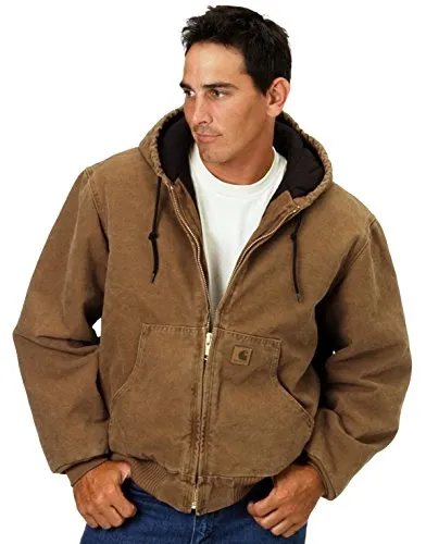 Carhartt 104050 Men's Big & Tall Quilted Flannel-Lined Sandstone Active Jacket