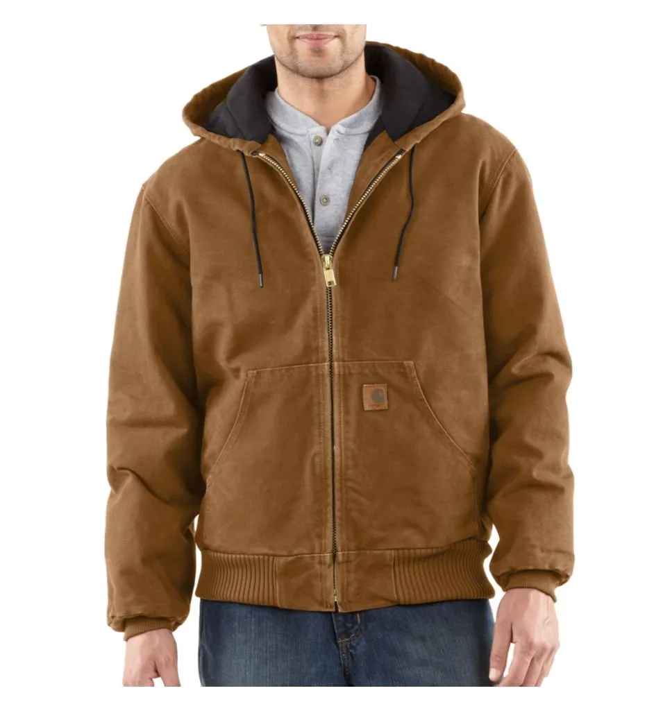 Carhartt 104050 Men's Big & Tall Quilted Flannel-Lined Sandstone Active Jacket