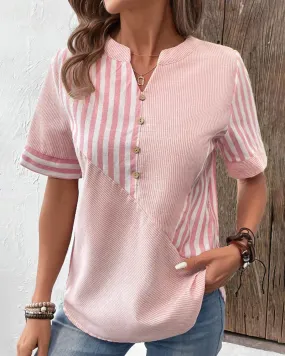 Casey - Stylish Striped Blouse