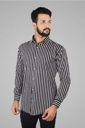 Casual Shirts for Men - Men Awning Stripes Corduroy Shirt