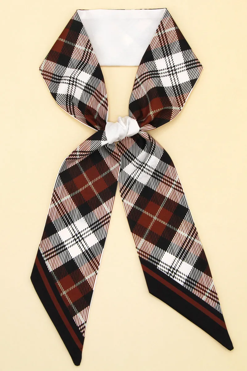 CHECKERED FASHION SILK SCARVES