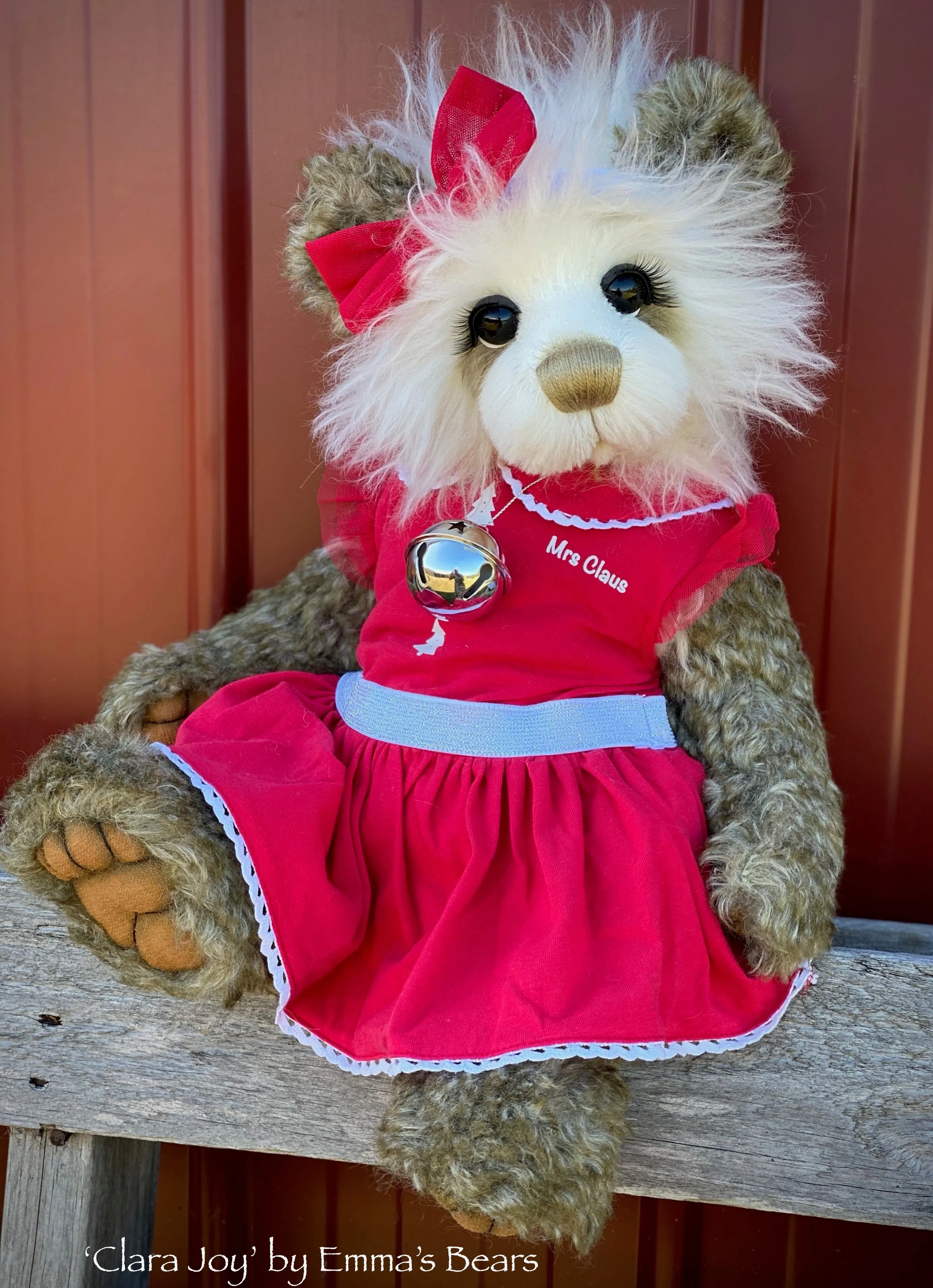 Clara Joy - 18" Christmas 2020 MOHAIR Artist toddler style Bear by Emma's Bears - OOAK