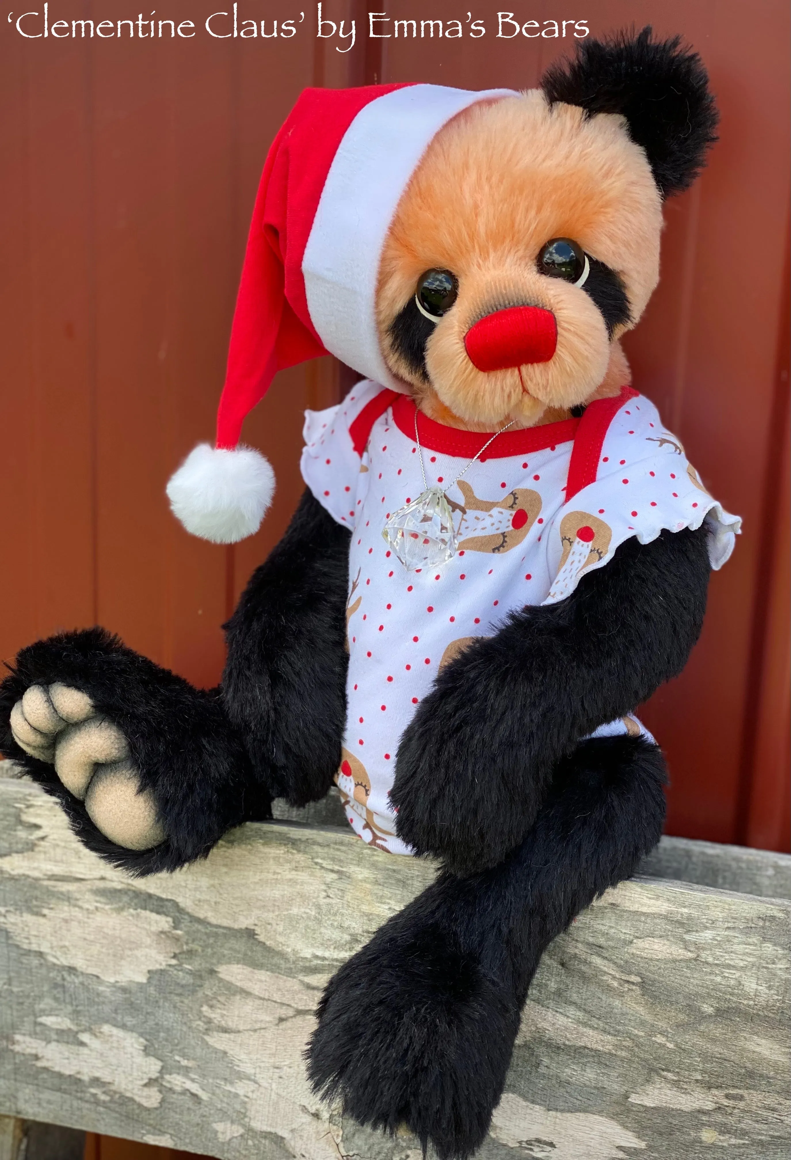 Clementine Claus - 17" Christmas 2023 Artist Bear by Emma's Bears - OOAK