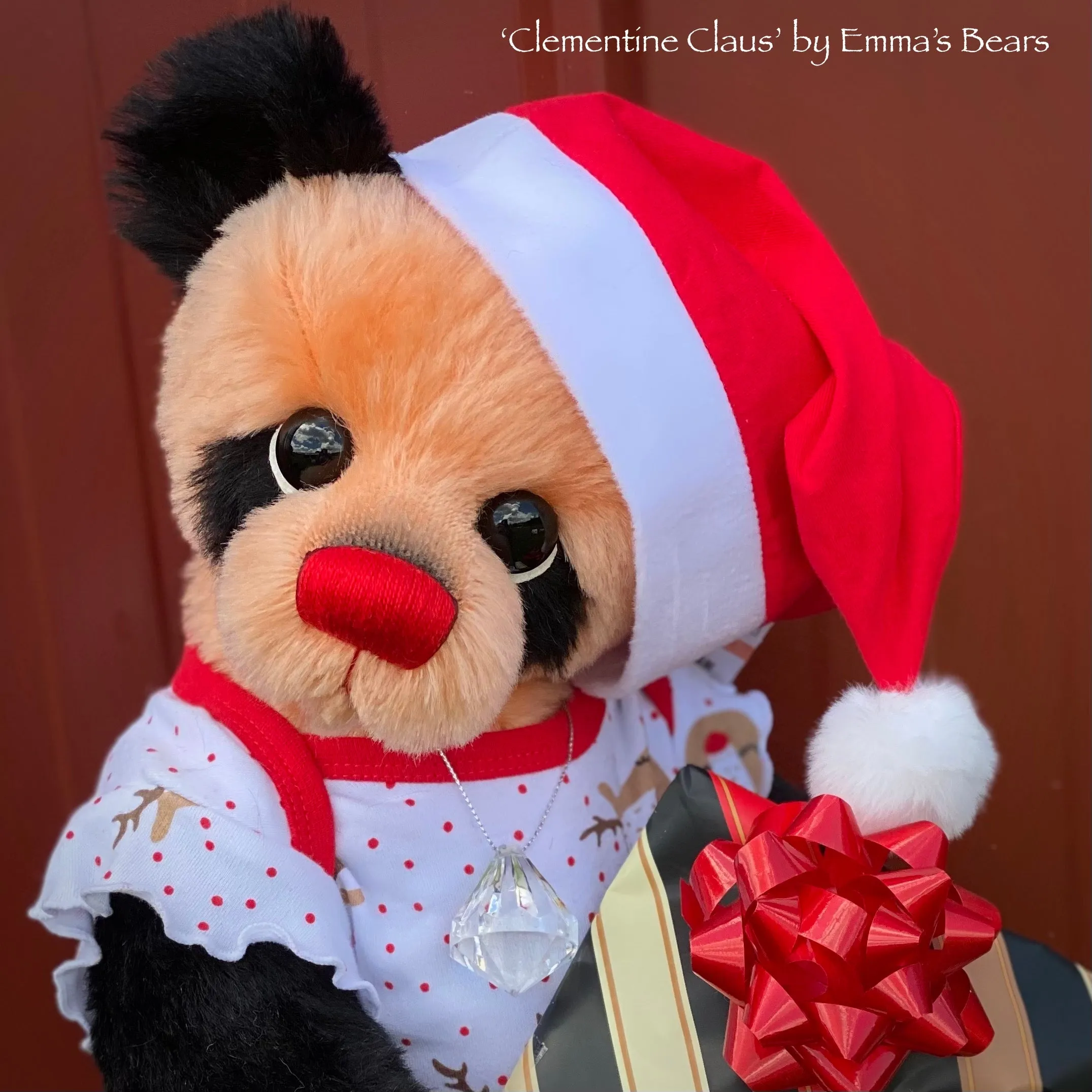 Clementine Claus - 17" Christmas 2023 Artist Bear by Emma's Bears - OOAK