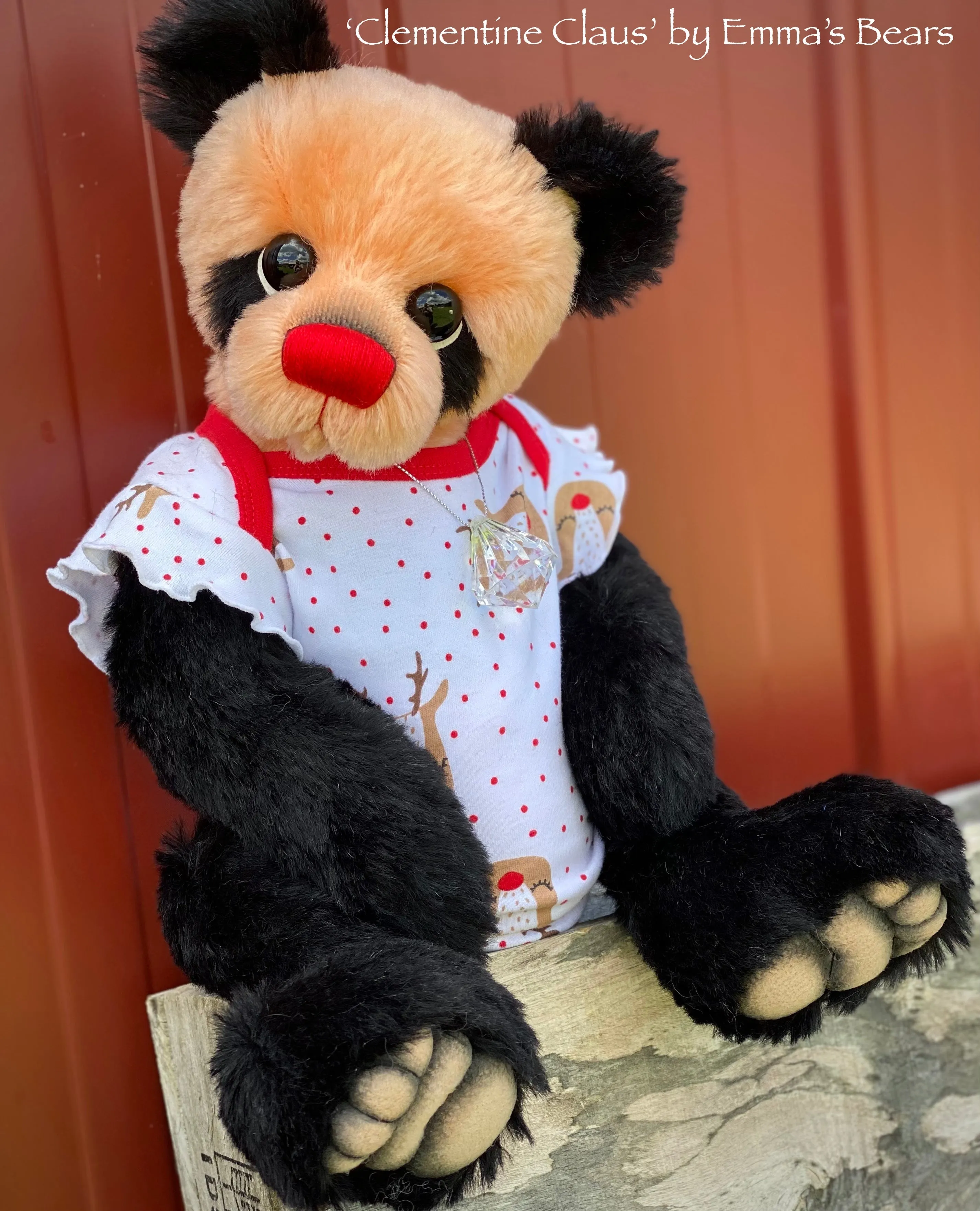 Clementine Claus - 17" Christmas 2023 Artist Bear by Emma's Bears - OOAK