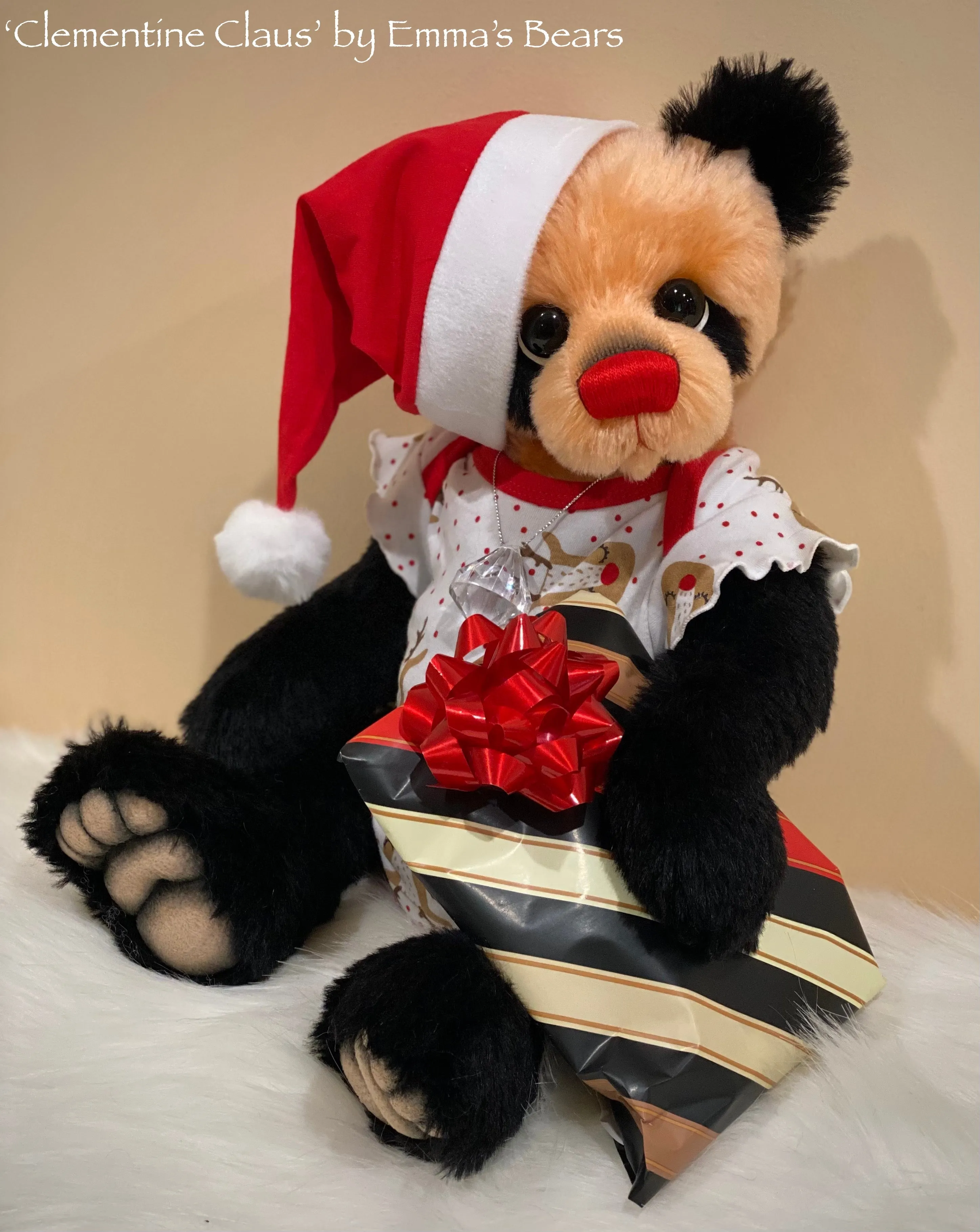 Clementine Claus - 17" Christmas 2023 Artist Bear by Emma's Bears - OOAK