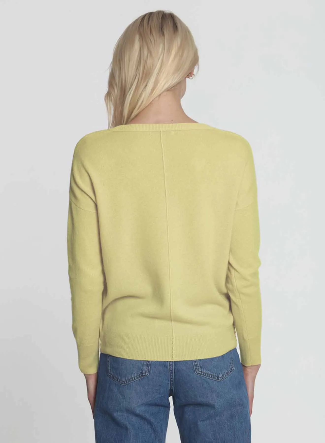 CORE Cashmere BF Vee - Canary