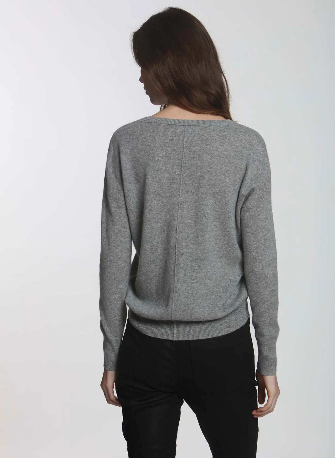 CORE Cashmere BF Vee - Grey