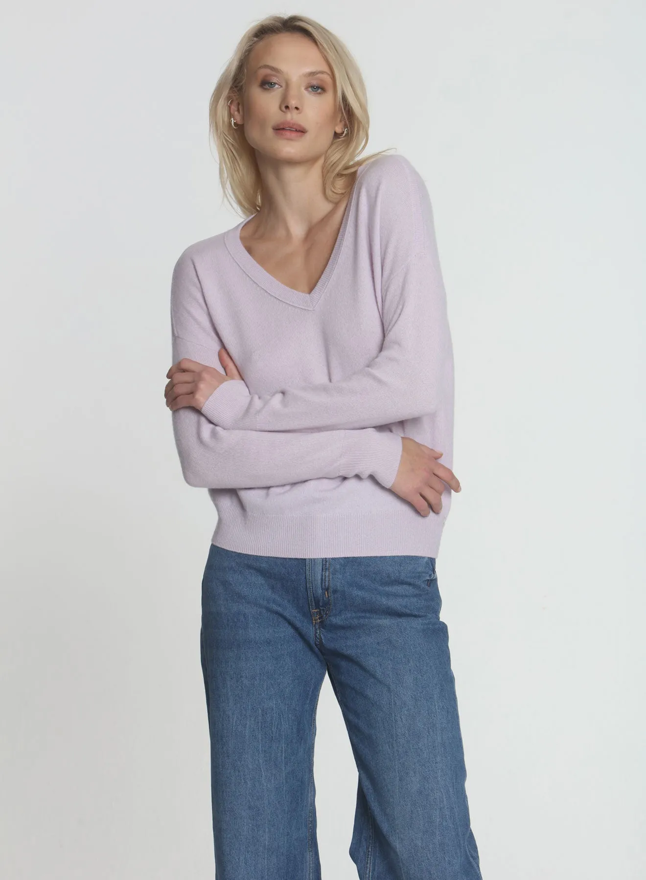 CORE Cashmere BF Vee - Rose